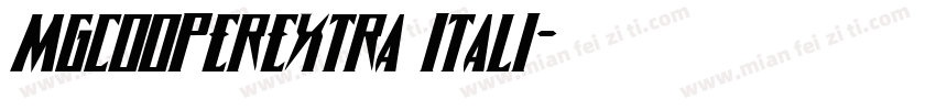 MgCooperExtra Itali字体转换